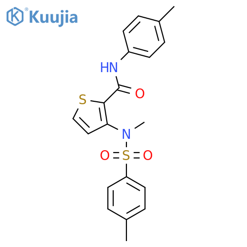 3-(N-methyl4-methylbenzenesulfonamido)-N-(4-methylphenyl)thiophene-2-carboxamide structure