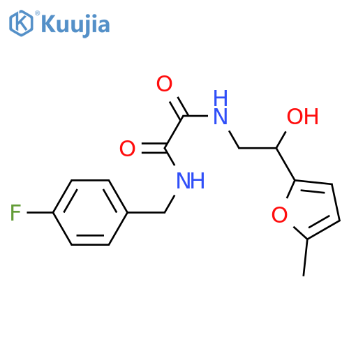 N'-(4-fluorophenyl)methyl-N-2-hydroxy-2-(5-methylfuran-2-yl)ethylethanediamide structure
