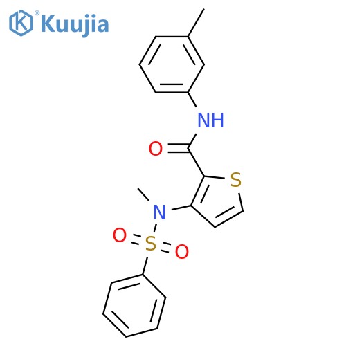 3-(N-methylbenzenesulfonamido)-N-(3-methylphenyl)thiophene-2-carboxamide structure