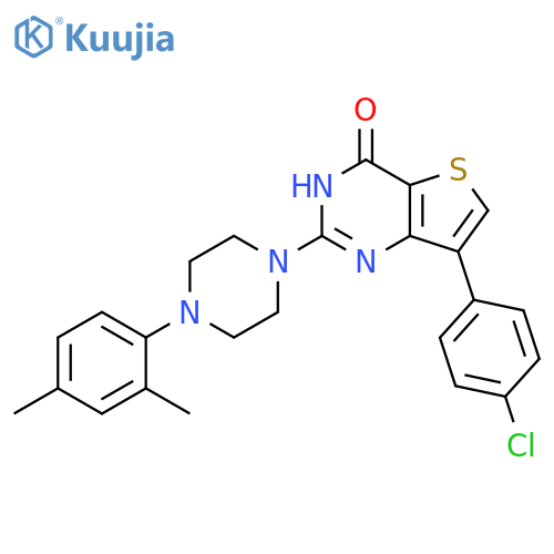 7-(4-chlorophenyl)-2-[4-(2,4-dimethylphenyl)piperazin-1-yl]-3H,4H-thieno[3,2-d]pyrimidin-4-one structure