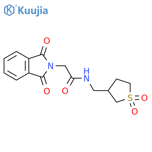 N-(1,1-dioxo-1lambda6-thiolan-3-yl)methyl-2-(1,3-dioxo-2,3-dihydro-1H-isoindol-2-yl)acetamide structure