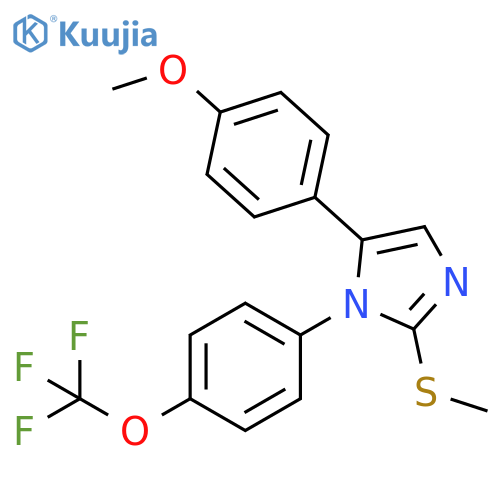 5-(4-methoxyphenyl)-2-(methylsulfanyl)-1-[4-(trifluoromethoxy)phenyl]-1H-imidazole structure