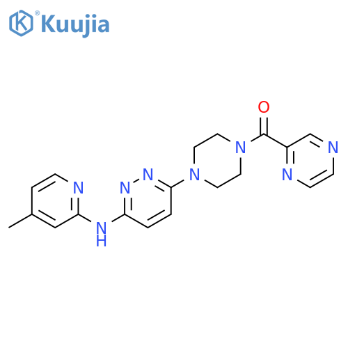 N-(4-methylpyridin-2-yl)-6-[4-(pyrazine-2-carbonyl)piperazin-1-yl]pyridazin-3-amine structure