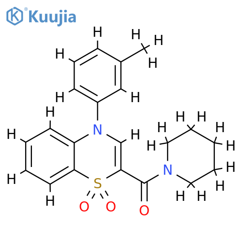 4-(3-methylphenyl)-2-(piperidine-1-carbonyl)-4H-1lambda6,4-benzothiazine-1,1-dione structure
