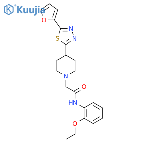 N-(2-ethoxyphenyl)-2-{4-[5-(furan-2-yl)-1,3,4-thiadiazol-2-yl]piperidin-1-yl}acetamide structure