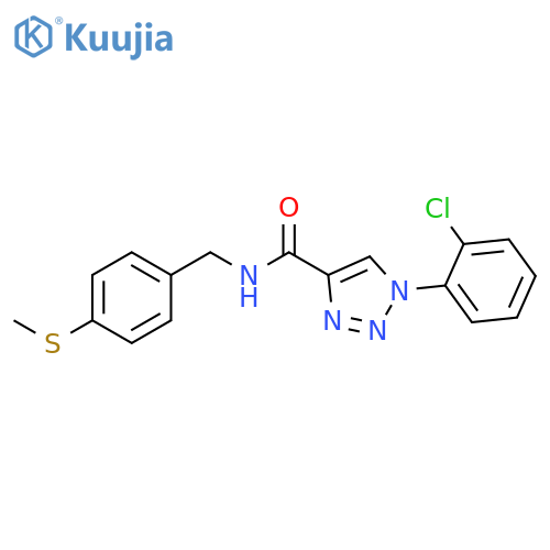 1-(2-chlorophenyl)-N-{[4-(methylsulfanyl)phenyl]methyl}-1H-1,2,3-triazole-4-carboxamide structure