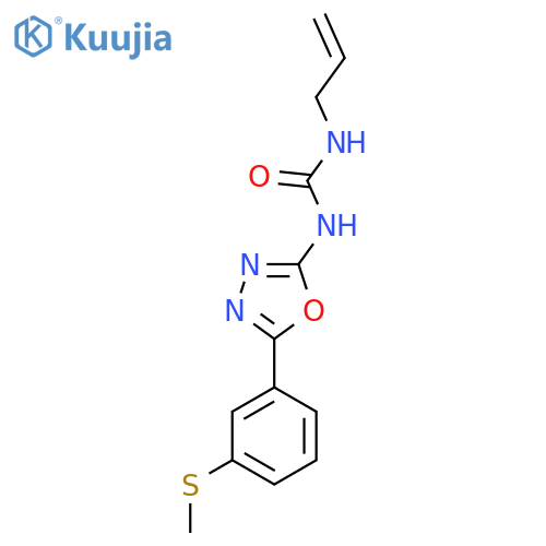 1-{5-3-(methylsulfanyl)phenyl-1,3,4-oxadiazol-2-yl}-3-(prop-2-en-1-yl)urea structure