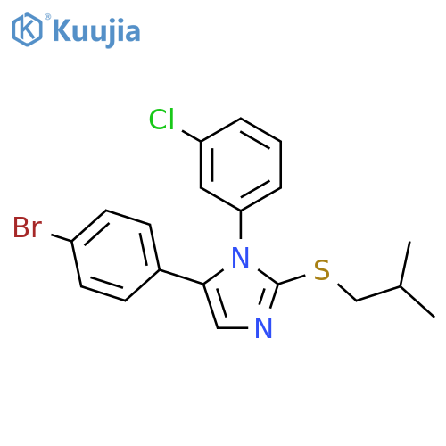 5-(4-bromophenyl)-1-(3-chlorophenyl)-2-[(2-methylpropyl)sulfanyl]-1H-imidazole structure