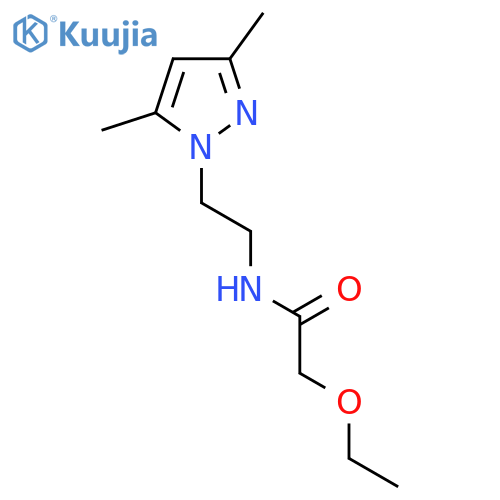 N-2-(3,5-dimethyl-1H-pyrazol-1-yl)ethyl-2-ethoxyacetamide structure