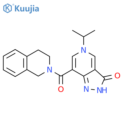 5-(propan-2-yl)-7-(1,2,3,4-tetrahydroisoquinoline-2-carbonyl)-2H,3H,5H-pyrazolo4,3-cpyridin-3-one structure