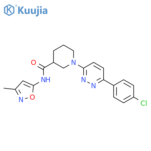 1-6-(4-chlorophenyl)pyridazin-3-yl-N-(3-methyl-1,2-oxazol-5-yl)piperidine-3-carboxamide structure