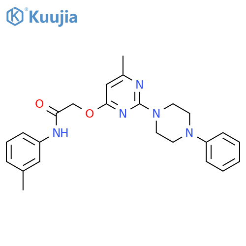 2-{[6-methyl-2-(4-phenylpiperazin-1-yl)pyrimidin-4-yl]oxy}-N-(3-methylphenyl)acetamide structure
