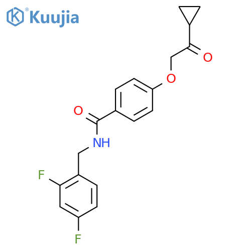4-(2-cyclopropyl-2-oxoethoxy)-N-(2,4-difluorophenyl)methylbenzamide structure