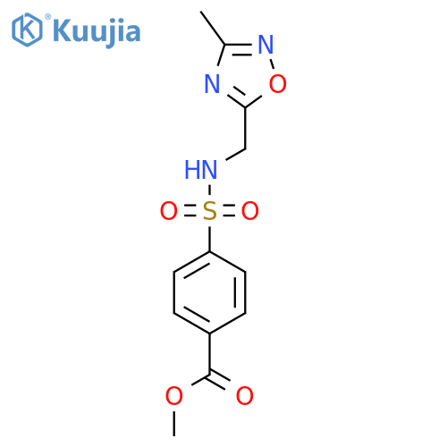 methyl 4-{[(3-methyl-1,2,4-oxadiazol-5-yl)methyl]sulfamoyl}benzoate structure