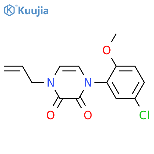 1-(5-chloro-2-methoxyphenyl)-4-(prop-2-en-1-yl)-1,2,3,4-tetrahydropyrazine-2,3-dione structure