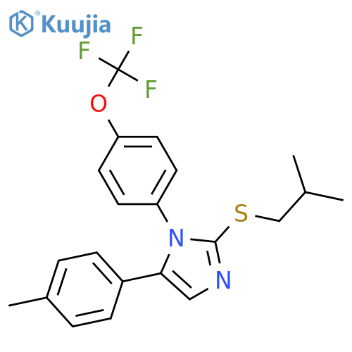 5-(4-methylphenyl)-2-[(2-methylpropyl)sulfanyl]-1-[4-(trifluoromethoxy)phenyl]-1H-imidazole structure