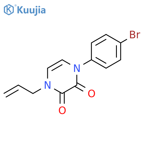 1-(4-bromophenyl)-4-(prop-2-en-1-yl)-1,2,3,4-tetrahydropyrazine-2,3-dione structure