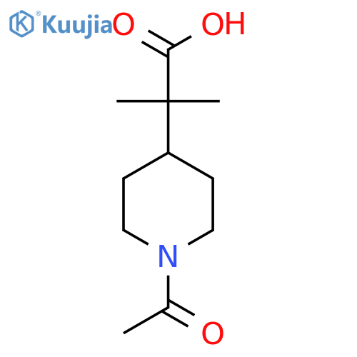 2-(1-acetylpiperidin-4-yl)-2-methylpropanoic acid structure