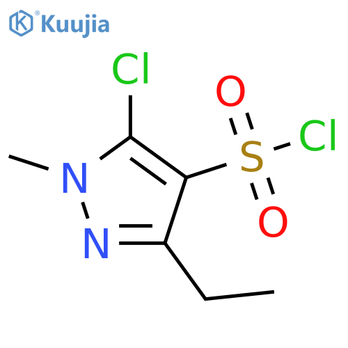 5-Chloro-3-ethyl-1-methyl-1H-pyrazole-4-sulfonyl chloride structure