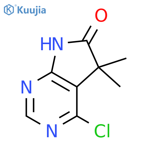 4-Chloro-5,5-dimethyl-5H,6H,7H-pyrrolo[2,3-d]pyrimidin-6-one structure