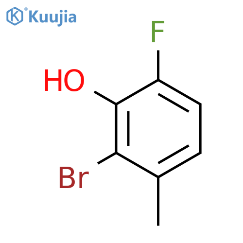 2-Bromo-6-fluoro-3-methylphenol structure