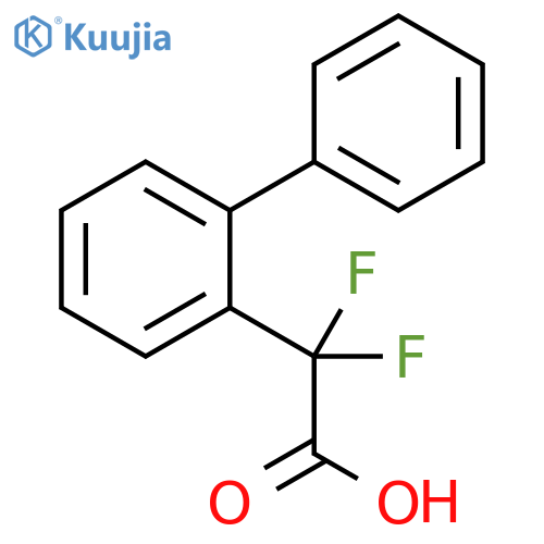 2,2-difluoro-2-(2-phenylphenyl)acetic acid structure