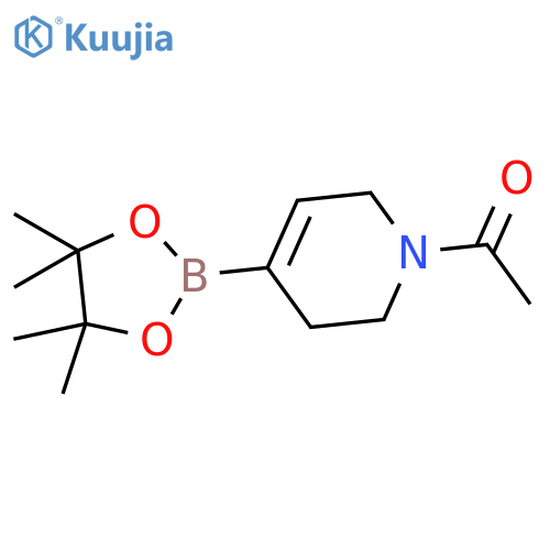 1-[4-(tetramethyl-1,3,2-dioxaborolan-2-yl)-1,2,3,6-tetrahydropyridin-1-yl]ethan-1-one structure