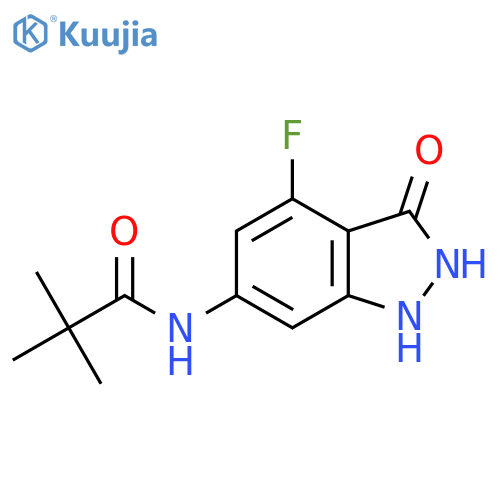 6-(N-Pivaloyl amino)-4-fluoro-3-hydroxy-1H Indazole structure