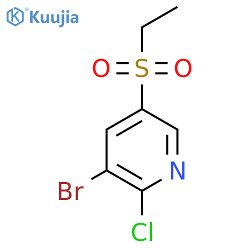 3-Bromo-2-chloro-5-(ethylsulfonyl)pyridine structure
