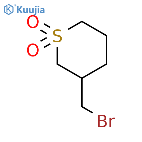 3-(bromomethyl)-1λ?-thiane-1,1-dione structure