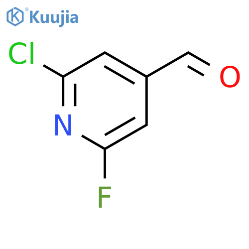 2-chloro-6-fluoropyridine-4-carbaldehyde structure