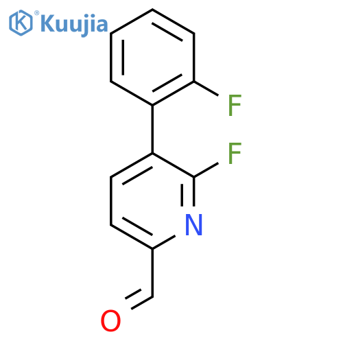 6-Fluoro-5-(2-fluorophenyl)picolinaldehyde structure