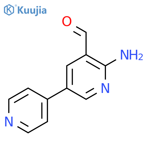 2-Amino-5-(pyridin-4-yl)nicotinaldehyde structure