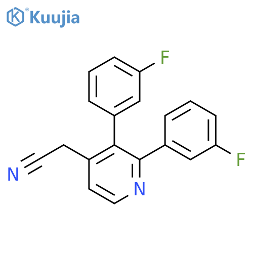 2,3-Bis(3-fluorophenyl)pyridine-4-acetonitrile structure