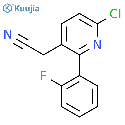 6-Chloro-2-(2-fluorophenyl)pyridine-3-acetonitrile structure