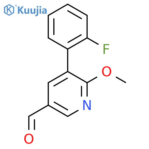 5-(2-Fluorophenyl)-6-methoxynicotinaldehyde structure