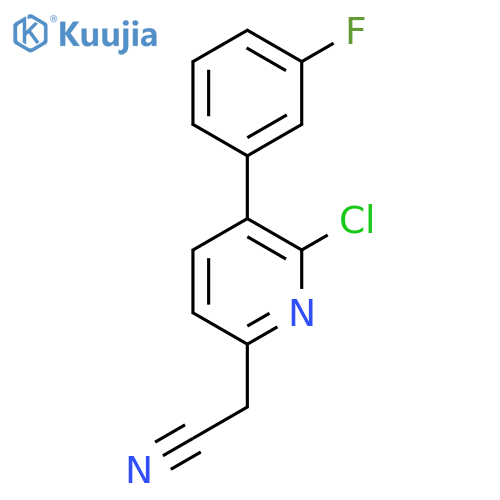 6-Chloro-5-(3-fluorophenyl)pyridine-2-acetonitrile structure
