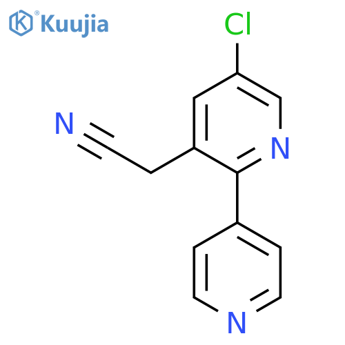 5-Chloro-2-(pyridin-4-yl)pyridine-3-acetonitrile structure