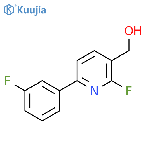 2-Fluoro-6-(3-fluorophenyl)pyridine-3-methanol structure