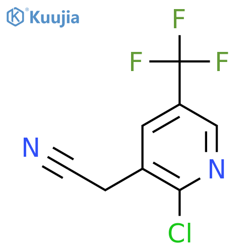 2-2-chloro-5-(trifluoromethyl)pyridin-3-ylacetonitrile structure
