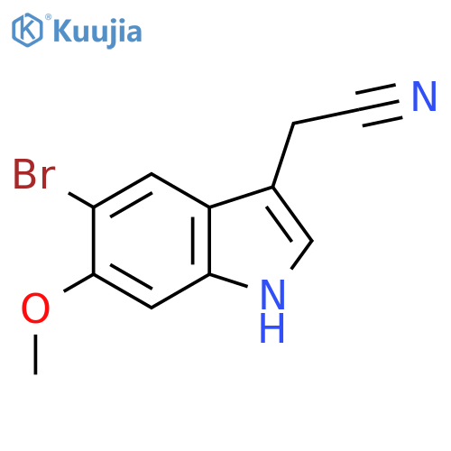 5-Bromo-6-methoxyindole-3-acetonitrile structure