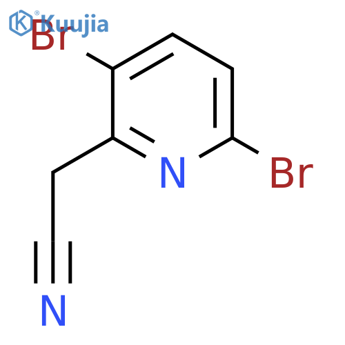 3,6-Dibromopyridine-2-acetonitrile structure