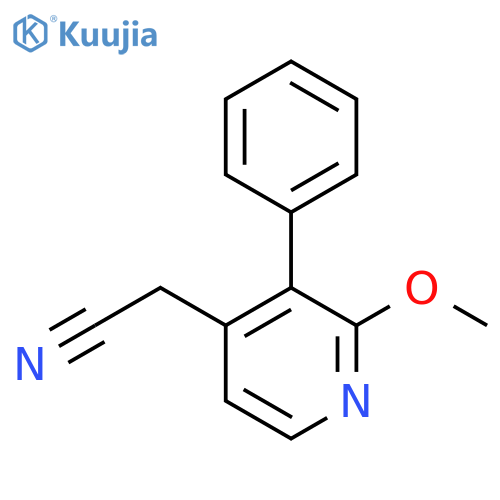 2-Methoxy-3-phenylpyridine-4-acetonitrile structure