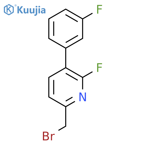 2-Bromomethyl-6-fluoro-5-(3-fluorophenyl)pyridine structure