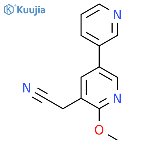 2-Methoxy-5-(pyridin-3-yl)pyridine-3-acetonitrile structure
