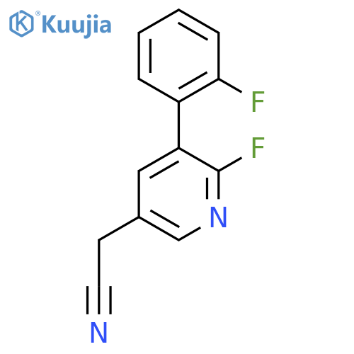 2-Fluoro-3-(2-fluorophenyl)pyridine-5-acetonitrile structure