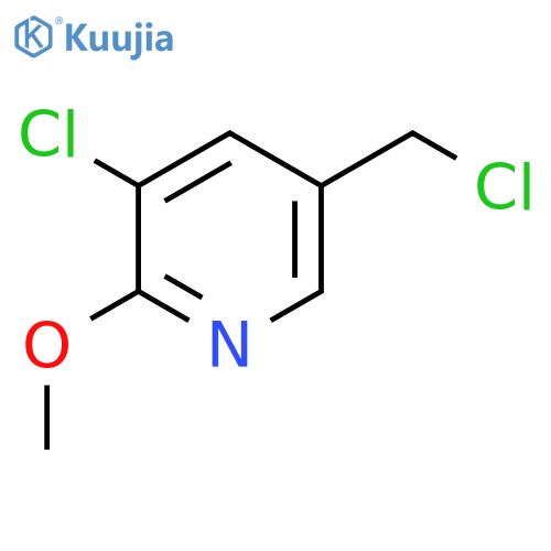 3-chloro-5-(chloromethyl)-2-methoxypyridine structure