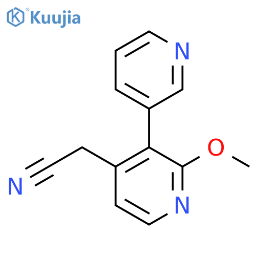 2-Methoxy-3-(pyridin-3-yl)pyridine-4-acetonitrile structure