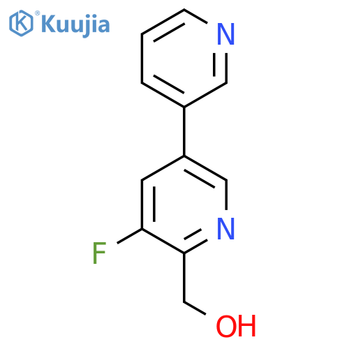 3-Fluoro-5-(pyridin-3-yl)pyridine-2-methanol structure