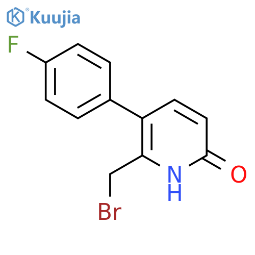2-Bromomethyl-3-(4-fluorophenyl)-6-hydroxypyridine structure